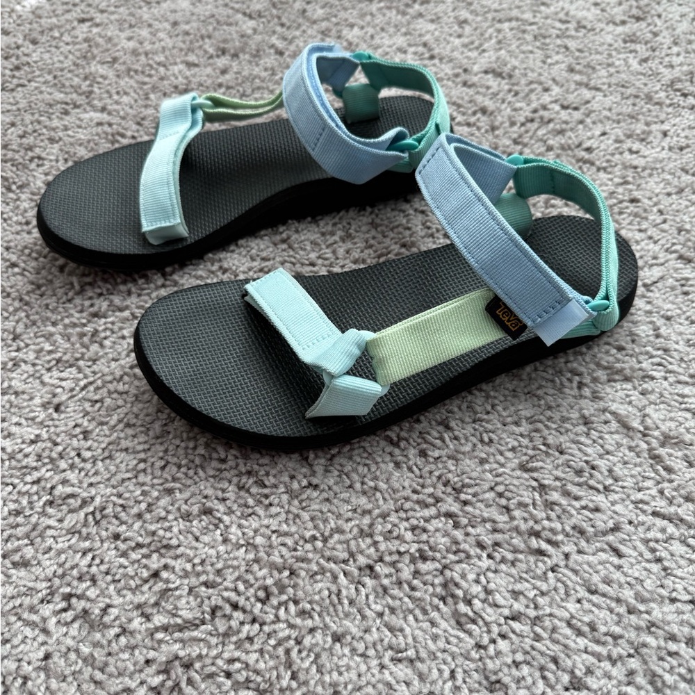 Teva Women's Blue and Green Sandals